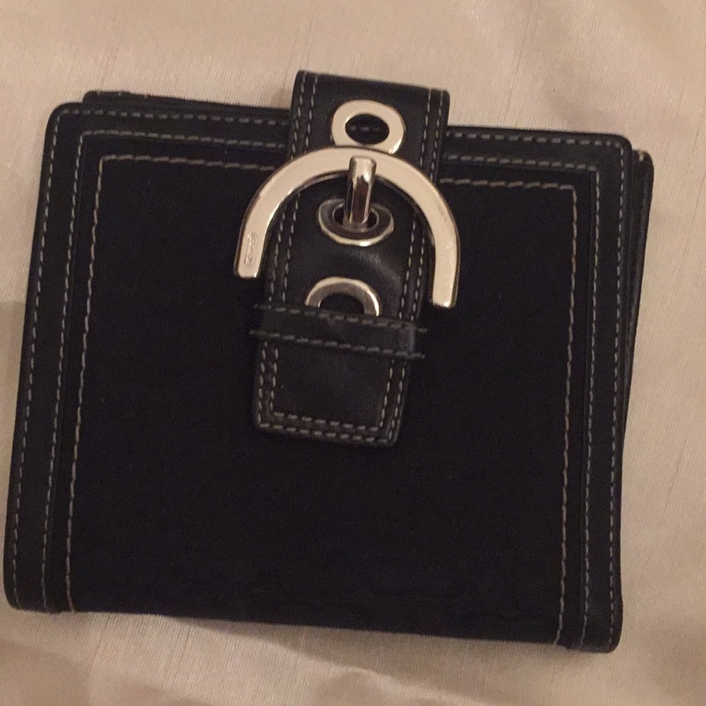 Coach black small wallet